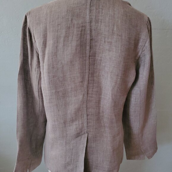 Eileen Fisher Irish Linen Blazer/ Size L/ Casual Career - Picture 4 of 11